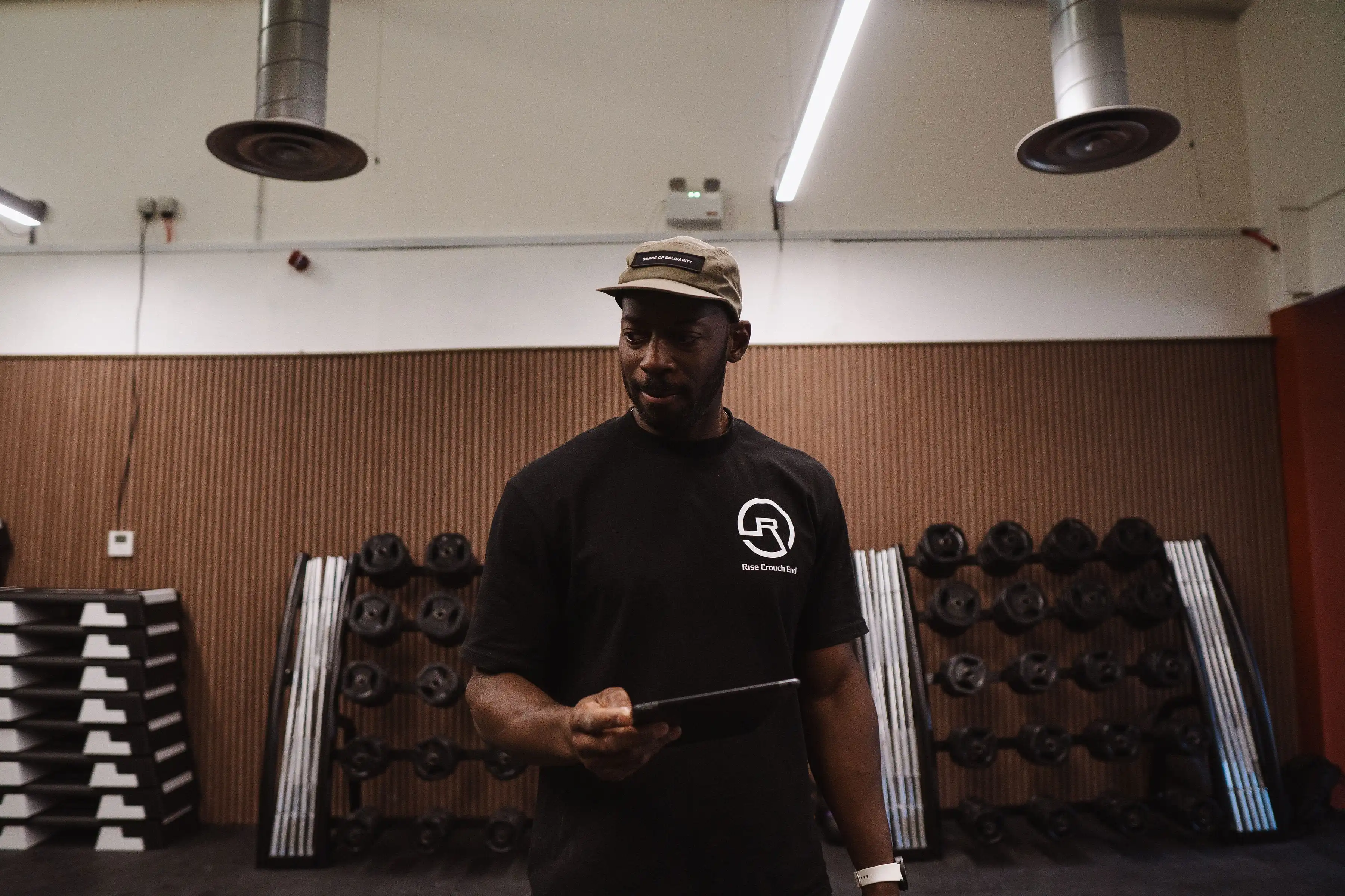 Rise Fitness trainer in the studio